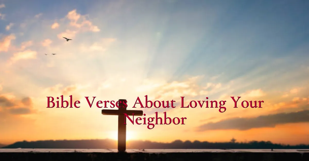 Bible Verses About Loving Your Neighbor
