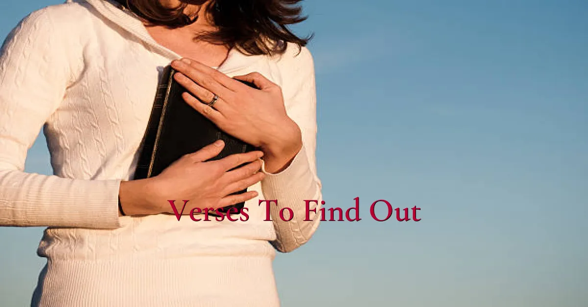 Verses To Find Out